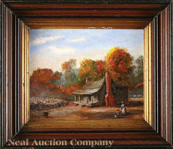 Appraisal: Lalla Walker Louis American Mississippi b Mississippi Cabin by the