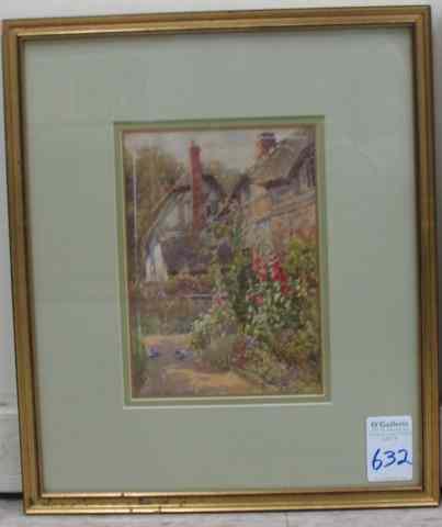 Appraisal: JAMES W MILLIKEN WATERCOLOR ON PAPER British active - Cottage