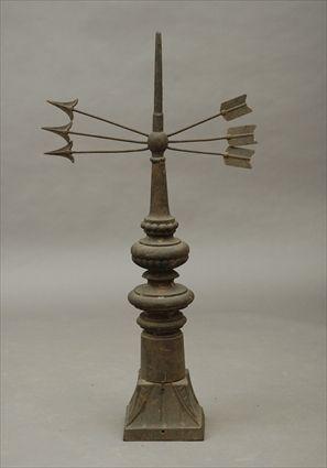 Appraisal: Continental Cast-Iron Weather Vane x in