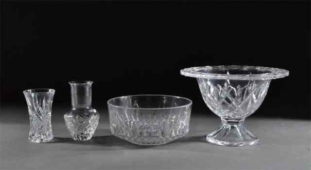 Appraisal: Grouping of Pieces of Clear GlassTo include a large footed