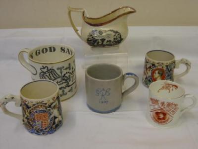 Appraisal: A COLLECTION OF ROYAL COMMEMORATIVE WARE comprising a Staffordshire porcelain