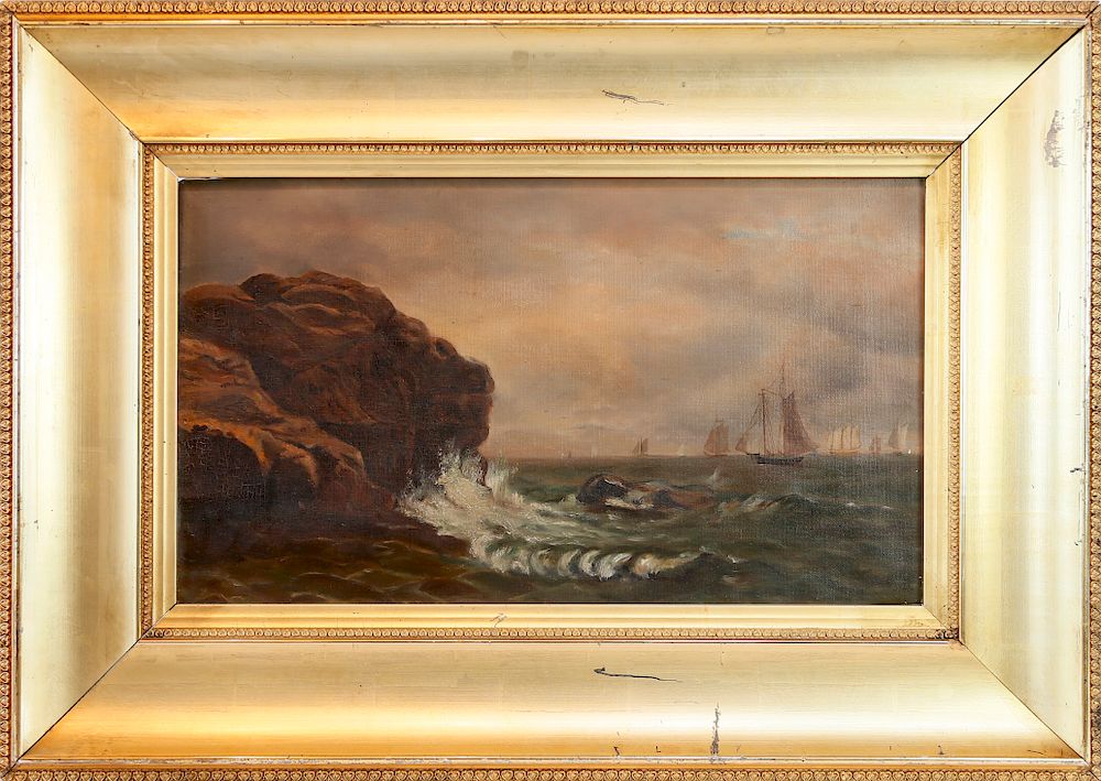 Appraisal: th Century Rocky Shore Seascape Exclusive on Bidsquare th Century