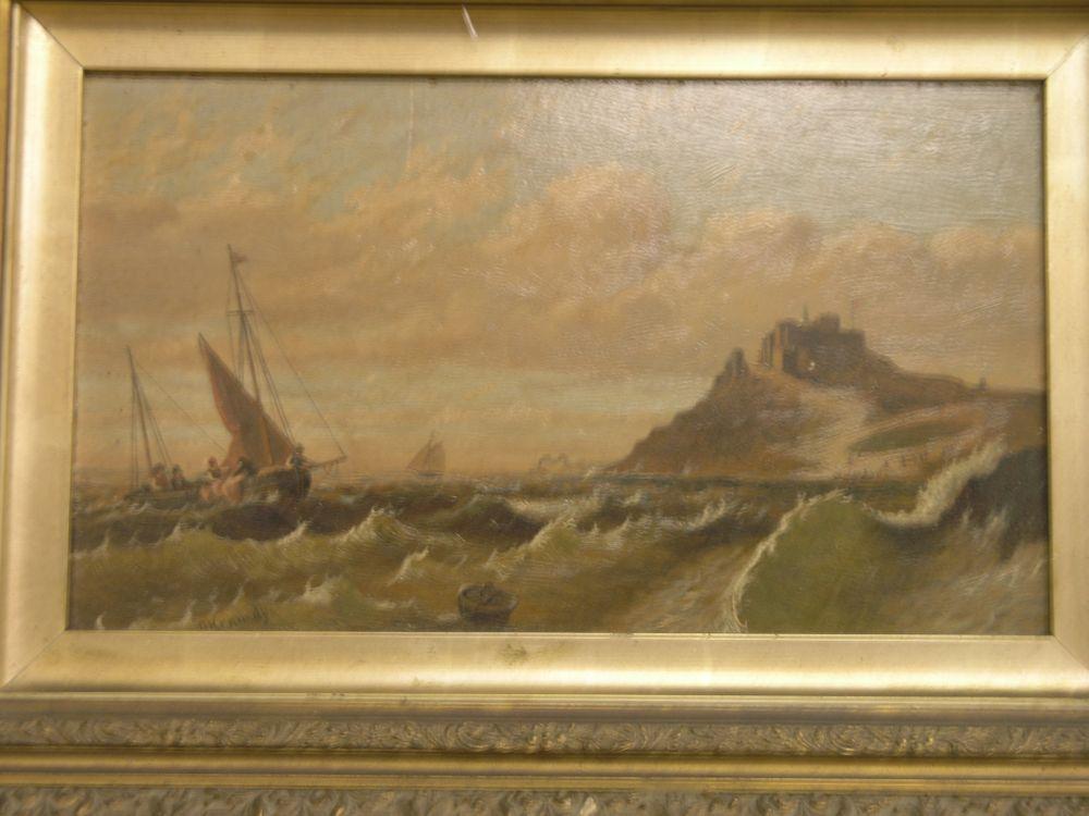 Appraisal: J Kennedy - a th century oil on board coastline