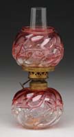 Appraisal: SCARCE RUBINA MINI LAMP S - Rubina crystal with embossed