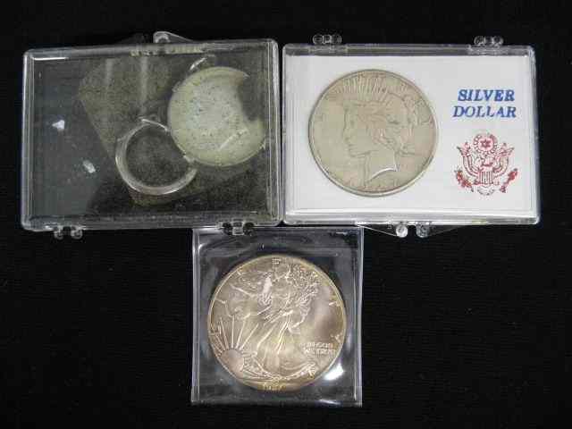 Appraisal: U S Coins -S Peace Dollar silver eagle dollar and