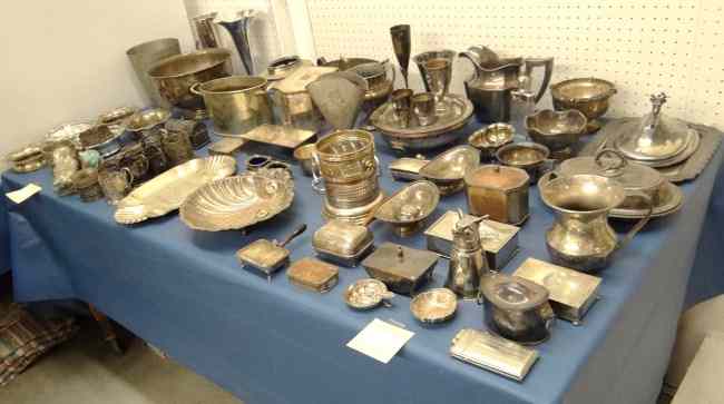 Appraisal: Lot over pcs various silverplate including coasters bowls vases boxes