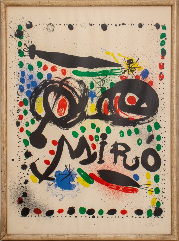 Appraisal: JOAN MIRO COLOR LITHOGRAPH CIRCA Joan Miro Spanish - color