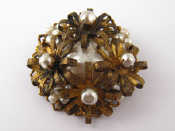 Appraisal: A vintage Faux pearl brooch by Miriam Haskell approx cm