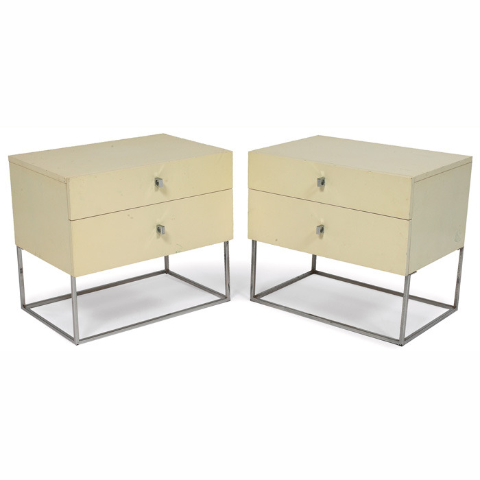 Appraisal: Rougier cabinets pair Canada small cabinets with two drawers over