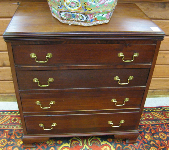 Appraisal: FEDERAL STYLE MAHOGANY BACHELOR CHEST Howard Ziegler cabinetmaker Pennsylvania having