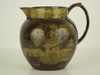 Appraisal: CREAM PITCHER - Mid th C fine brown pottery glazed