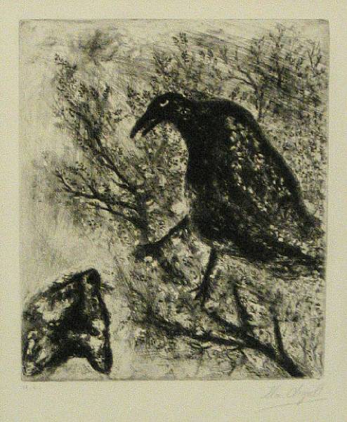 Appraisal: Attributed to Marc Chagall Russian French - Le Corbeau et