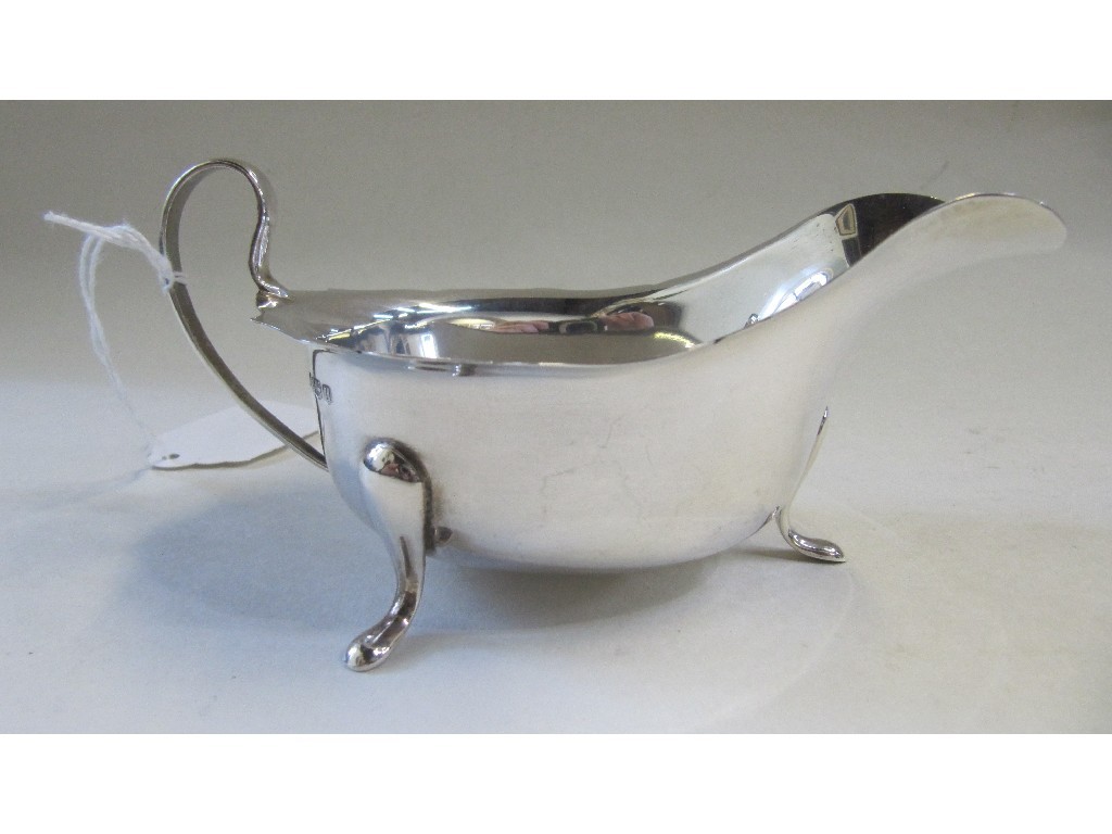 Appraisal: Silver sauceboat Sheffield