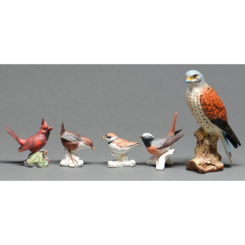 Appraisal: Five Royal Worcester Hummel and Beswick models of birds cmand