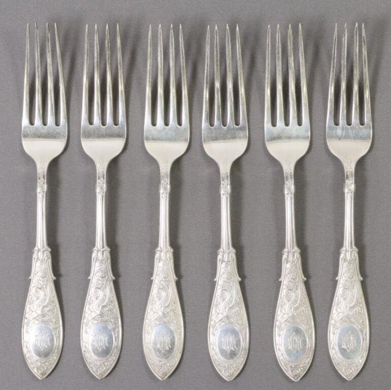 Appraisal: lot of American sterling silver forks Whiting Manufacturing Company retailed