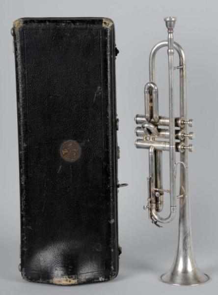 Appraisal: World War II Trumpet in Case Description Made in Elkhart