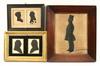 Appraisal: SILHOUETTES - Lot of three framed silhouettes - Full standing