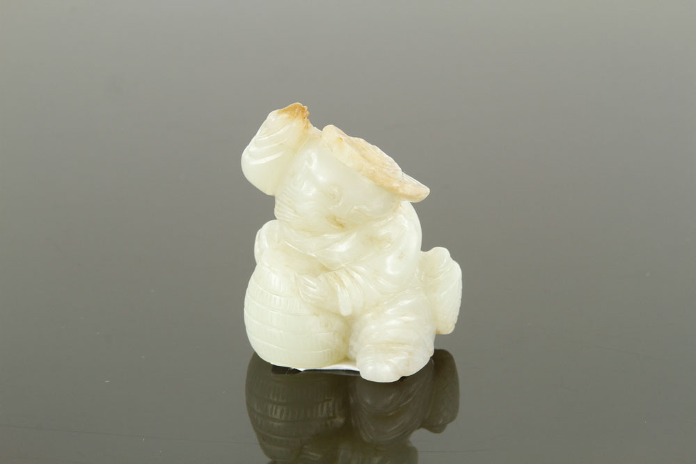 Appraisal: - Chinese th C Carved Jade Figure Carved jade figure