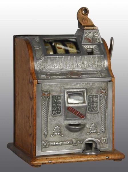 Appraisal: Mills Roberts Jackpot Conversion Slot Machine Description Five-cent Original condition