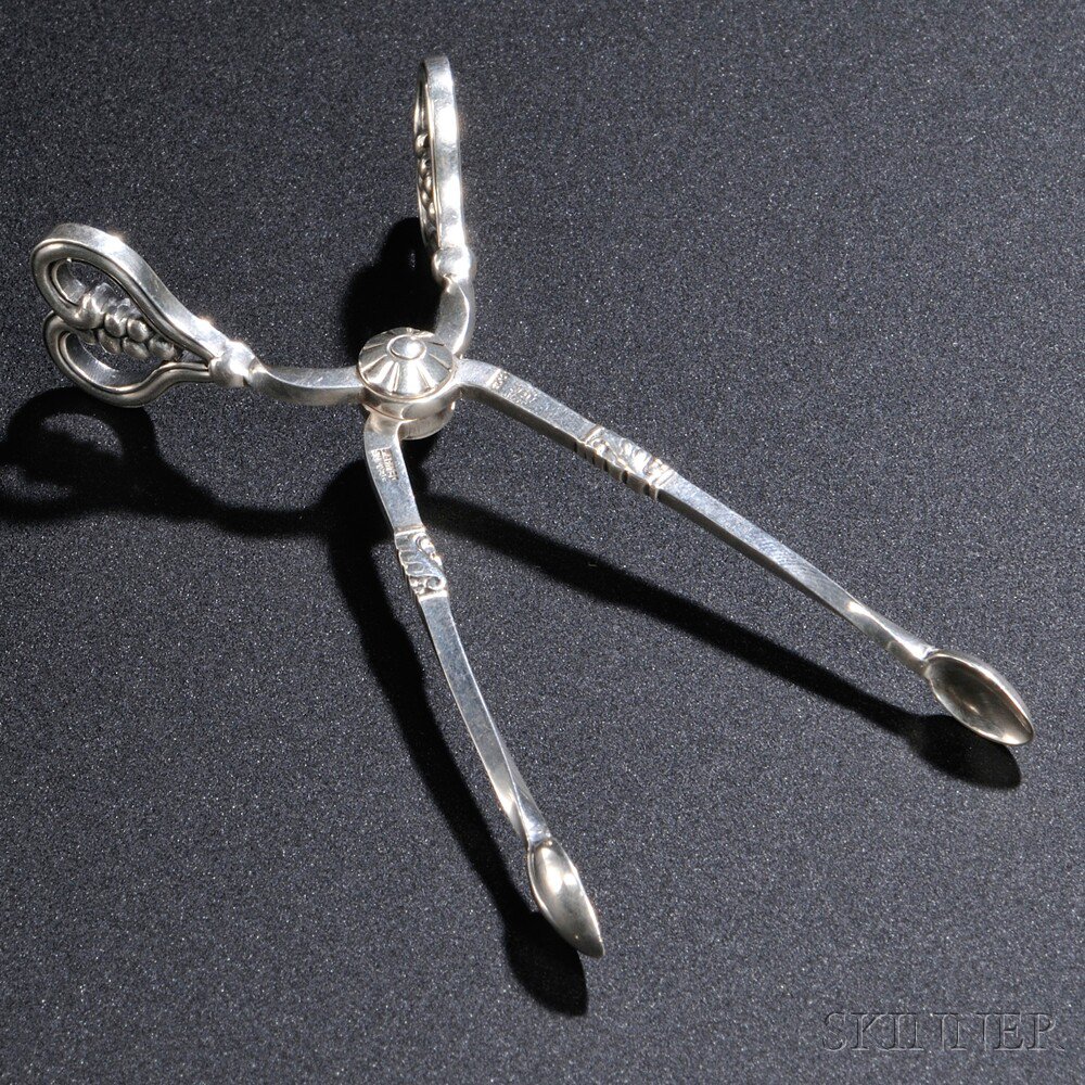 Appraisal: Georg Jensen Sugar Nips Sterling silver Denmark c - Openwork