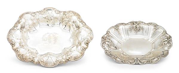 Appraisal: Two American sterling center bowls Comprising Whiting Mfg Co 'Poppy'