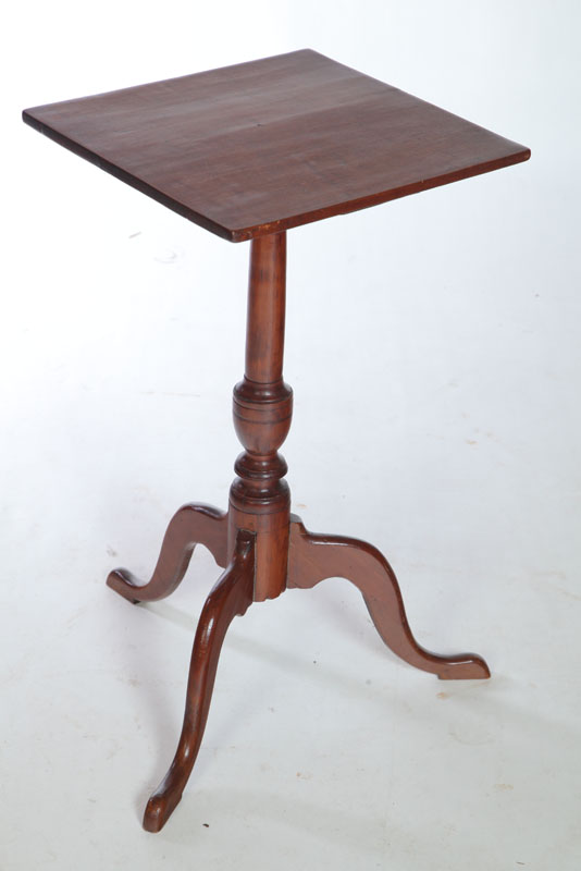 Appraisal: CHIPPENDALE CANDLESTAND American nd half- th century maple Single board