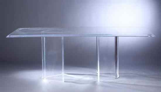 Appraisal: CONTEMPORARY LUCITE DINING TABLE In the style of Jeffrey Bigelow