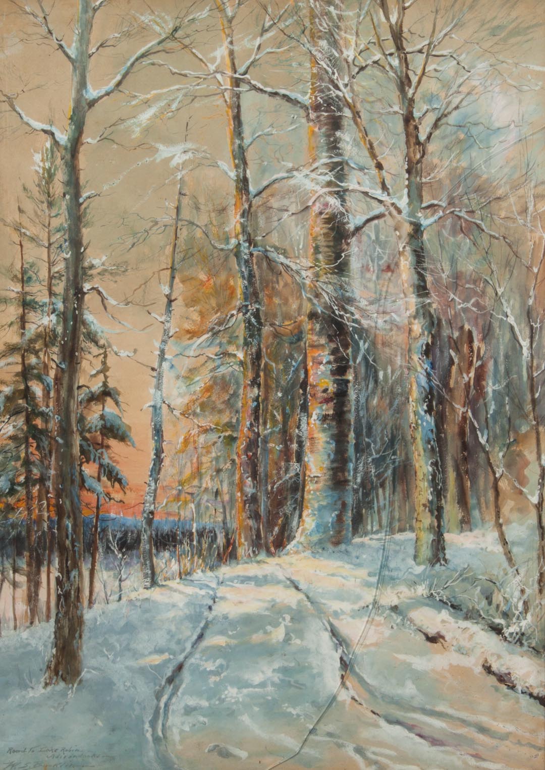 Appraisal: William Bucklin Road to Lake Robin watercolor William Savery Bucklin