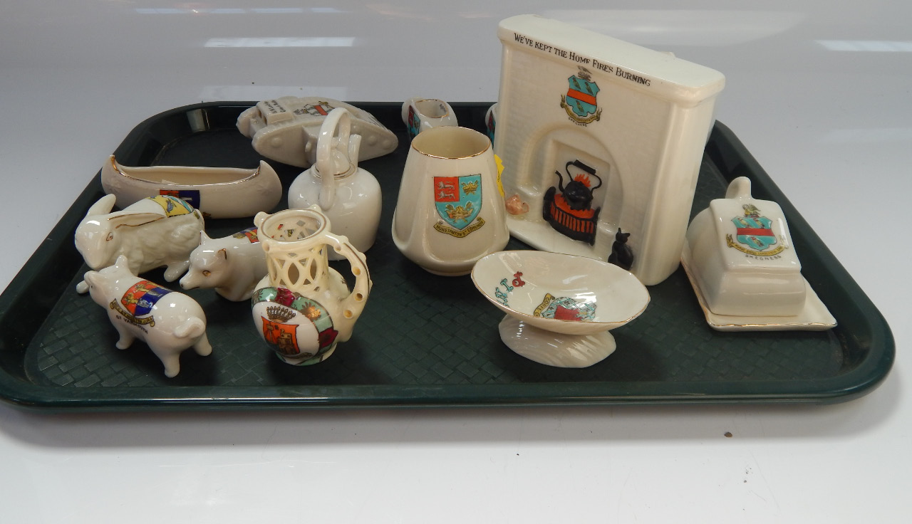 Appraisal: Crested ware including a Skegness tank Huntstanton items etc