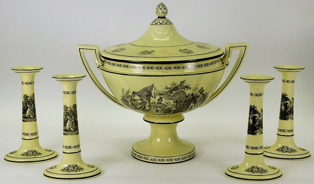 Appraisal: PC Mottahedeh Italy Neoclassical Porcelain Set Italy Early th Century