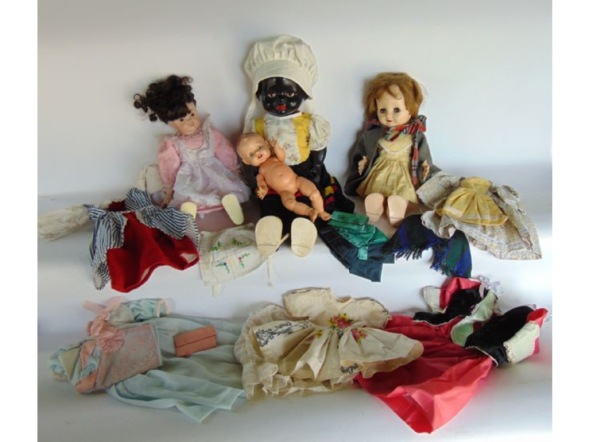 Appraisal: A vintage Pedigree doll in original costume together with two