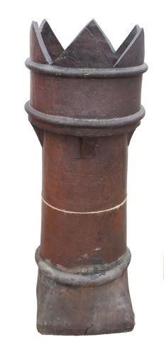 Appraisal: Architectural English chimney pot early th c turret form with