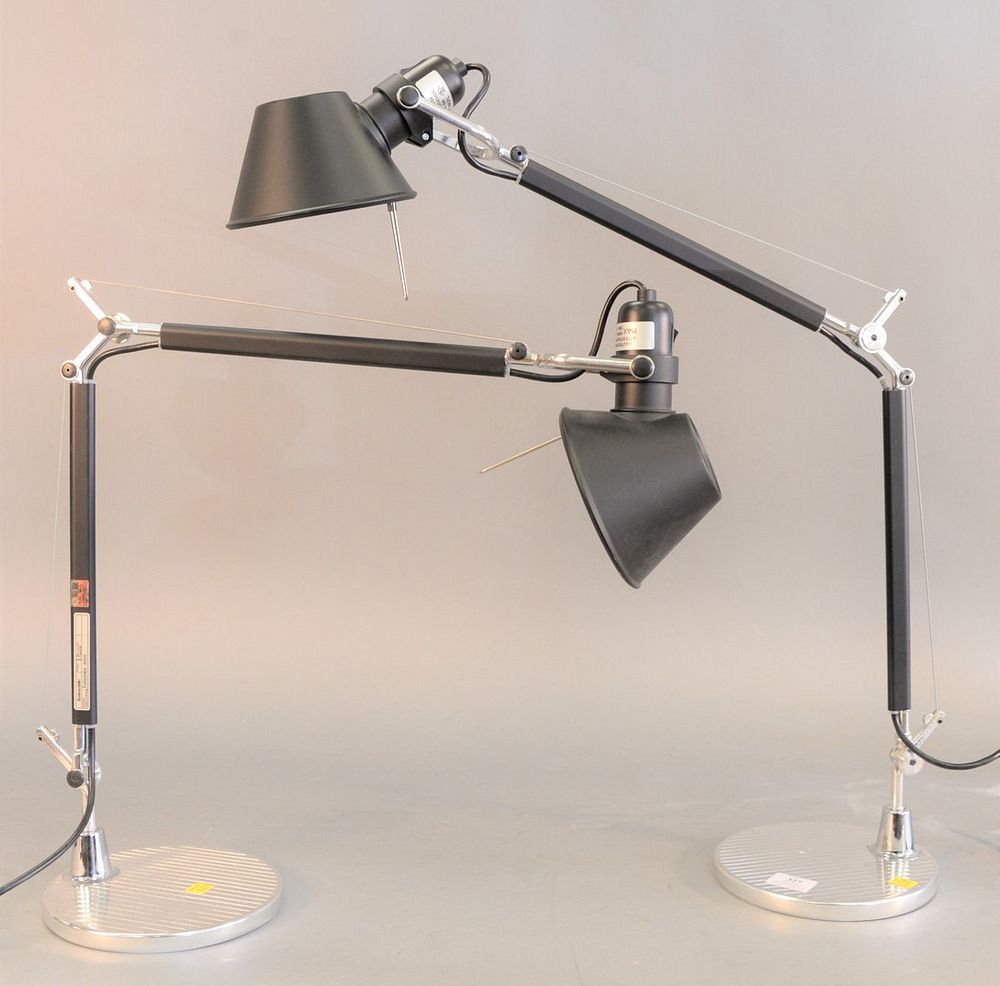 Appraisal: Two Artemide Tolomeo Mini adjustable table lamps designed by M