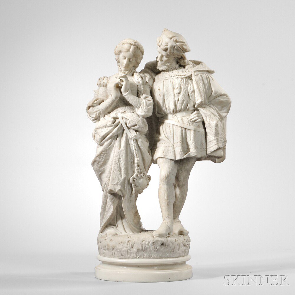 Appraisal: Italian School th Century Marble Sculpture of a Renaissance Couple