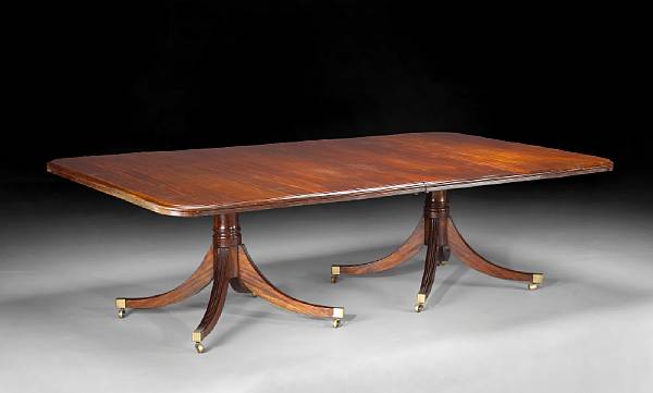 Appraisal: A Regency style mahogany dining table late th early th