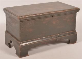 Appraisal: North Carolina Antique Softwood Miniature Blanket Chest North Carolina Early