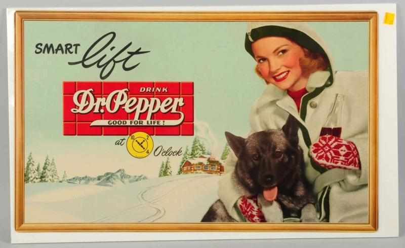 Appraisal: Lot of Cardboard Dr Pepper Posters s Both are clean