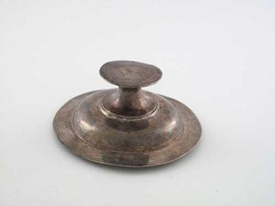 Appraisal: The cover only of a Provincial communion cup spool finial