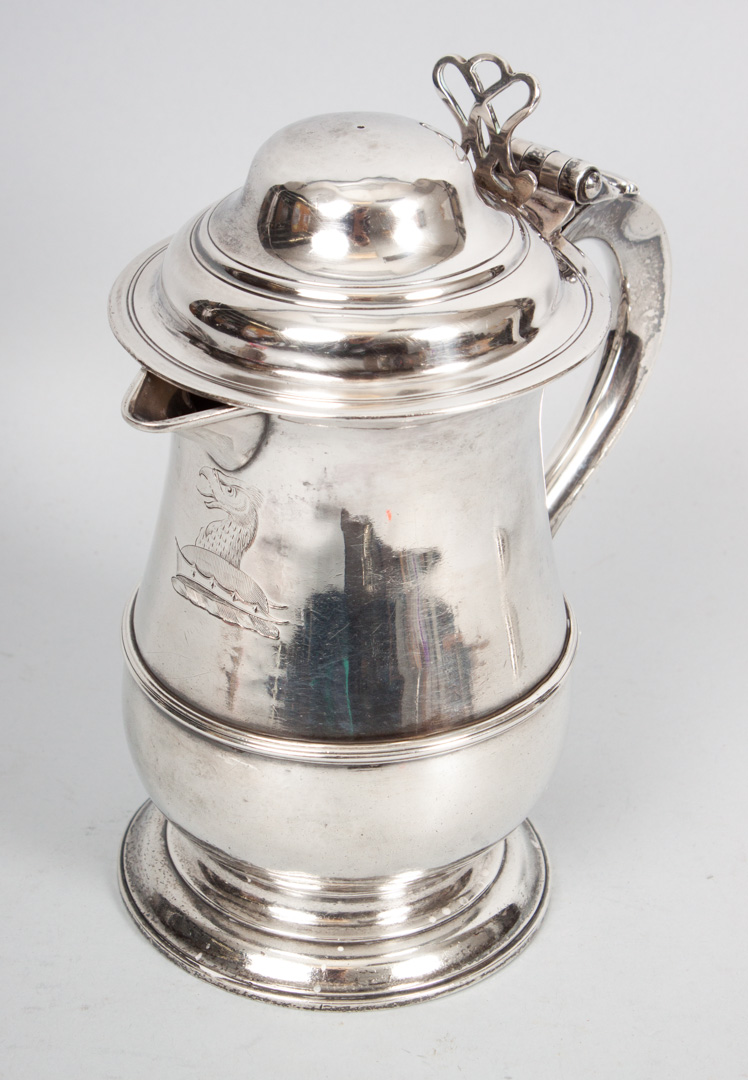 Appraisal: George III sterling silver flagon James Young London - with