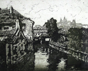 Appraisal: Leo Horst th th century- Views in Prague etchings with