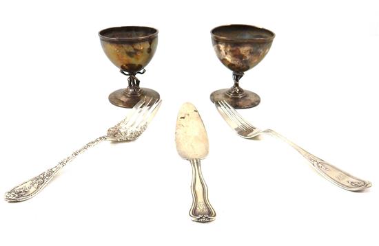 Appraisal: STERLING four serving pieces Durgin Manufacturing Co Dauphin pattern four-tine