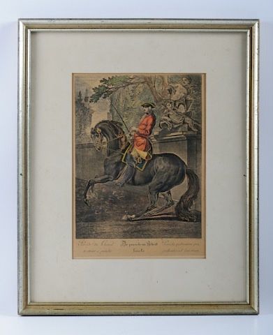 Appraisal: Parade de Cheval Trottant a Guache Lithograph A framed color