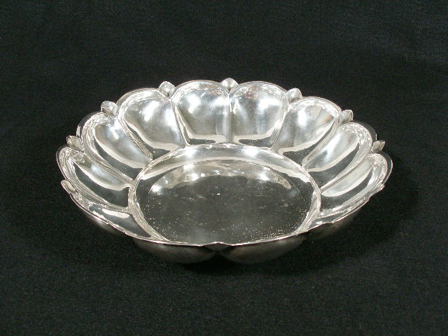 Appraisal: Sterling Silver Bowl Mexican th c round form w very