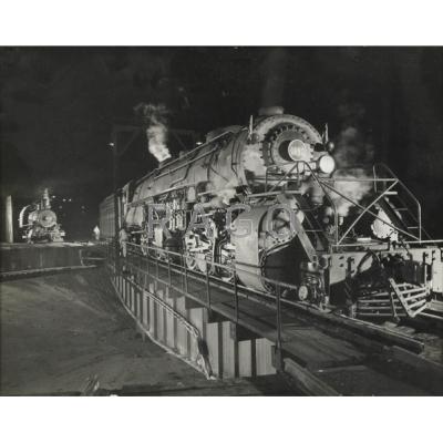 Appraisal: O WINSTON LINK American - Gelatin silver print of locomotive