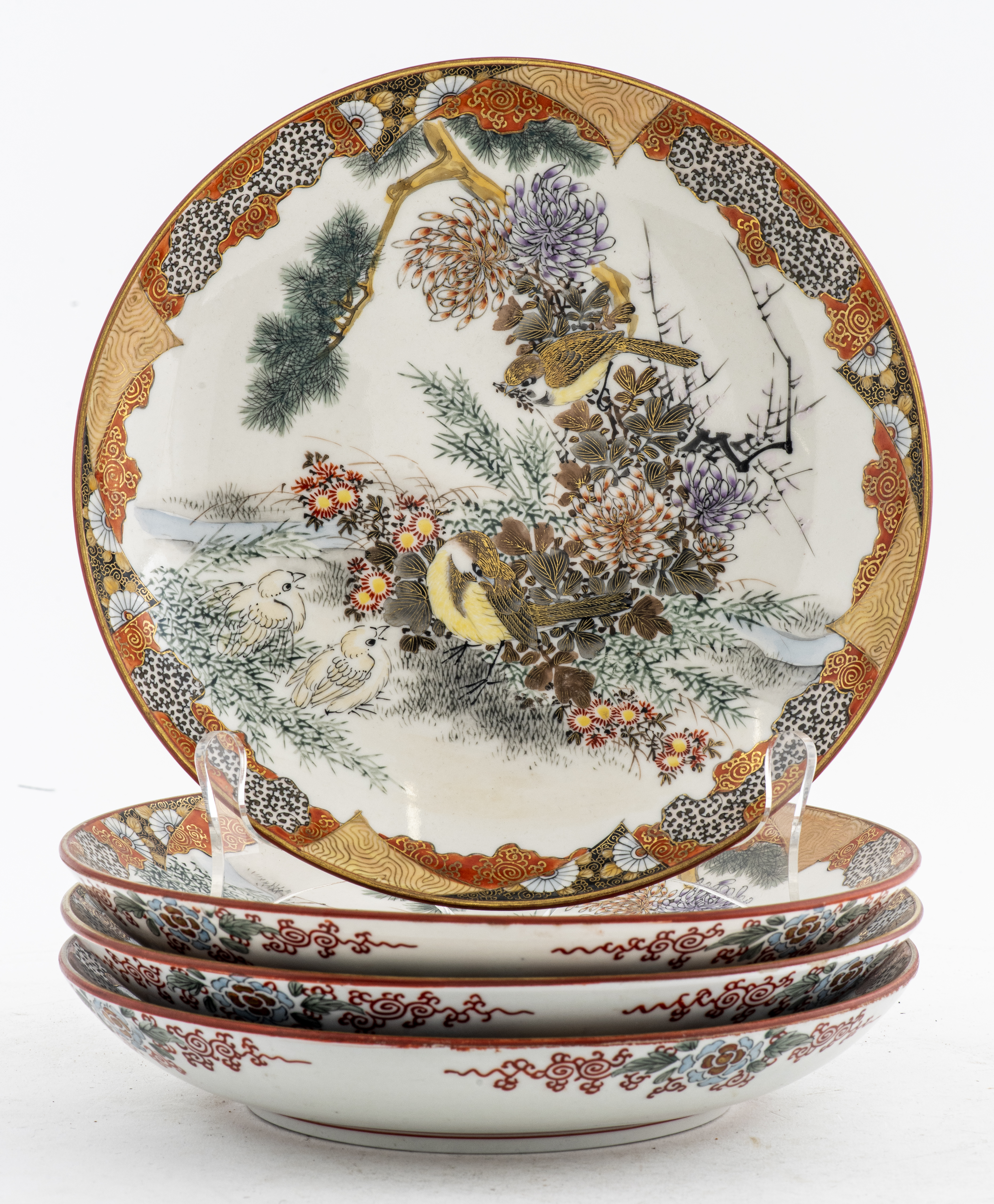 Appraisal: JAPANESE PORCELAIN PLATES Four Japanese porcelain plates marked on bottom