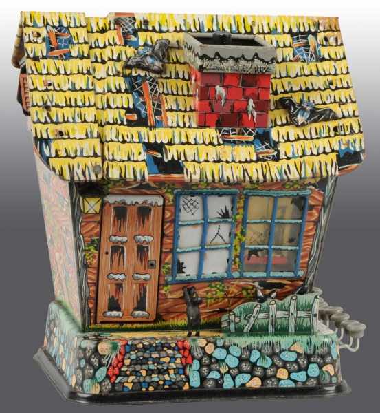 Appraisal: Tin Marx Haunted House Battery-Operated Toy Description American Circa s