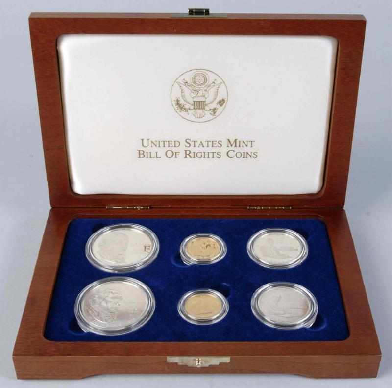 Appraisal: Bill of Rights Commemorative Coin Set Description Includes two gold