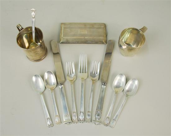 Appraisal: COLLECTION OF AMERICAN SILVER Tiffany Co maker including childs mugs