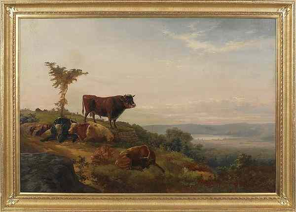 Appraisal: Francis Daniel Devlan American - oil on canvas landscape with