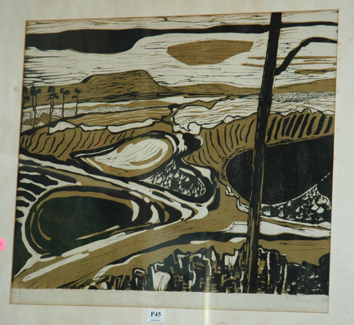 Appraisal: SIGNED LOWER RIGHT UNTITLED LINOCUT